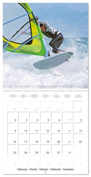 Produktbild: Fun sports edition: Windsurfing - water, waves and air (Wall Calendar 2026 12 &times; 12 Inch) CALVENDO 12 Month Wall Calendar