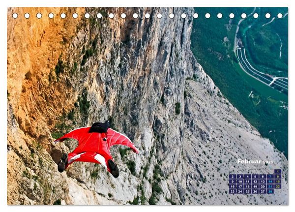 Produktbild: Base Jumping Adrenalin- Kick (Tischkalender 2026 DIN A5 quer), CALVENDO Monatskalender