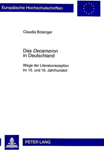 Produktbild: Das &laquo;Decameron&raquo; in Deutschland