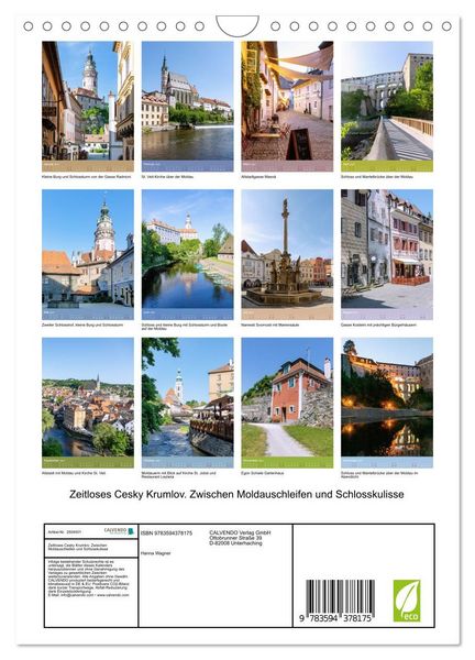 Produktbild: Zeitloses Cesky Krumlov. Zwischen Moldauschleifen und Schlosskulisse (Wandkalender 2027 DIN A4 hoch), CALVENDO Monatskalender