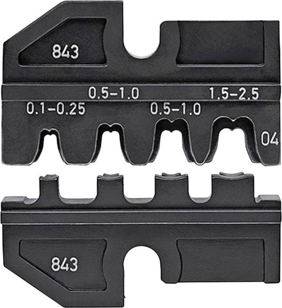 Produktbild: Knipex 97 49 04 Crimpeinsatz Unisolierte, offene Steckverbinder geeignet f&uuml;r Steckerbreite 2.8/4.8mm 0.1 bis 2.5mm&sup2; Passend f&uuml;r