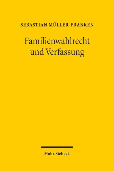 Produktbild: Familienwahlrecht und Verfassung