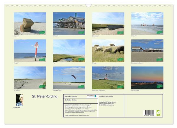 Produktbild: St. Peter-Ording (Wandkalender 2026 DIN A2 quer), CALVENDO Monatskalender