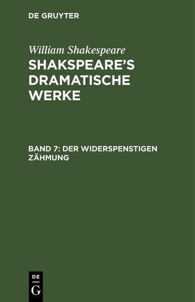 Produktbild: Der Widerspenstigen Z&auml;hmung