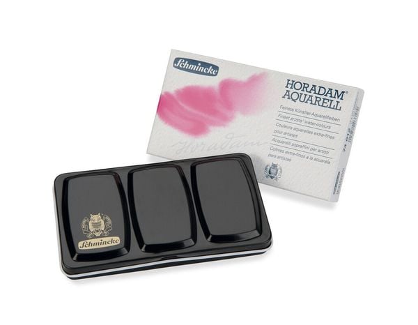 Produktbild: Schmincke Horadam Aquarell, Metallkasten, 12 x 1/2 N&auml;pfchen + daVinci Pinsel