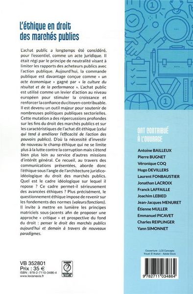 Produktbild: L ethique en droit des marches