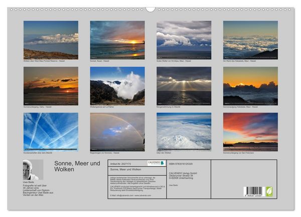 Produktbild: Sonne, Meer und Wolken (Wandkalender 2026 DIN A2 quer), CALVENDO Monatskalender