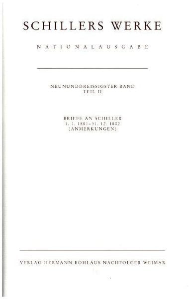 Produktbild: Schillers Werke. Nationalausgabe