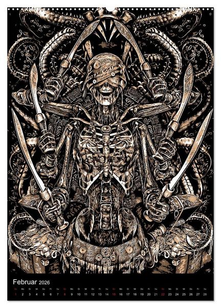 Produktbild: BLOODBOY/ HORROR ILLUSTRATION V1 (Wandkalender 2026 DIN A2 hoch), CALVENDO Monatskalender