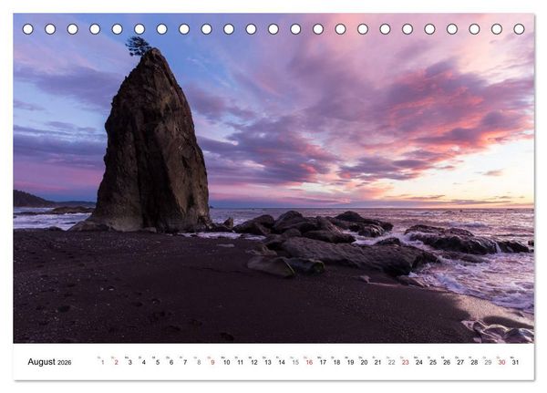 Produktbild: The Olympic National Park - Washington USA (Tischkalender 2026 DIN A5 quer), CALVENDO Monatskalender