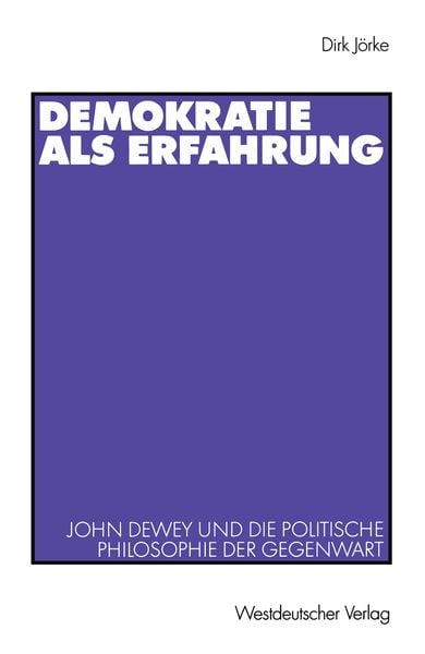 Produktbild: Demokratie als Erfahrung