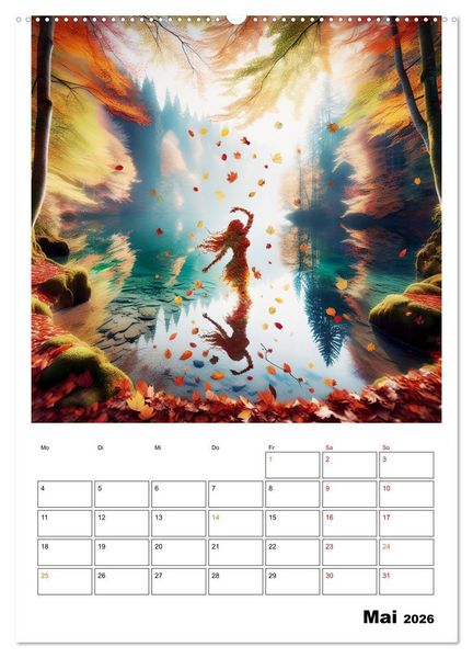 Produktbild: Bl&auml;tter - Visionen (Wandkalender 2026 DIN A2 hoch), CALVENDO Monatskalender