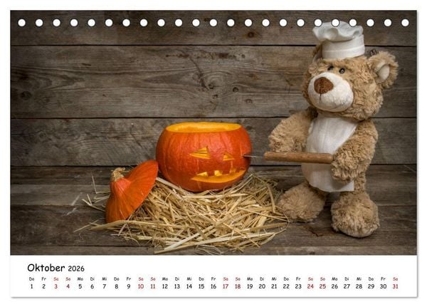 Produktbild: Eddy, der Teddy (Tischkalender 2026 DIN A5 quer), CALVENDO Monatskalender