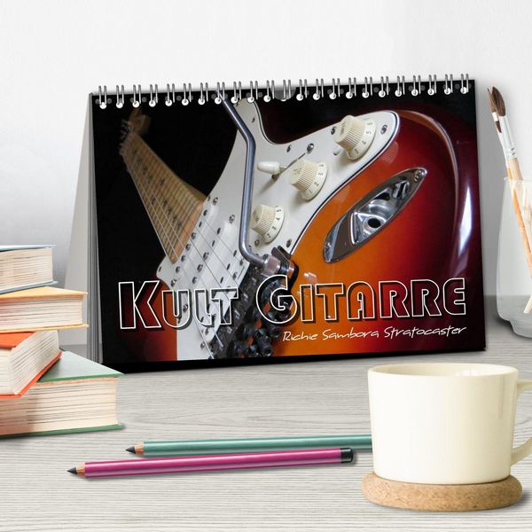 Produktbild: KULT GITARRE - Richie Sambora Stratocaster (Tischkalender 2026 DIN A5 quer), CALVENDO Monatskalender