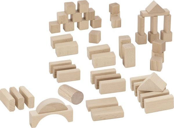 Eichhorn 100050141 - Holzbausteine natur 50-teilig