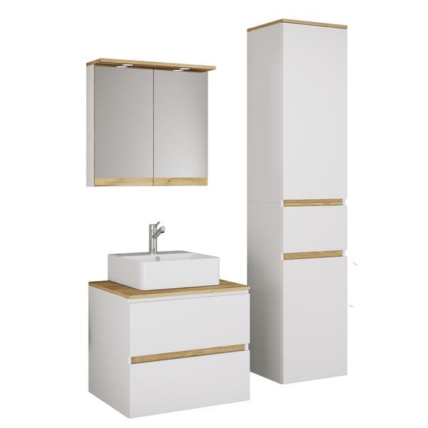 Produktbild: 4 tlg. Badm&ouml;bel-Set mit Waschbecken Cosila-A 60 cm