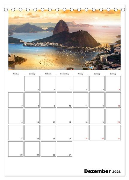 Produktbild: Brasilien. Wo die Sonne wohnt (Tischkalender 2026 DIN A5 hoch), CALVENDO Monatskalender