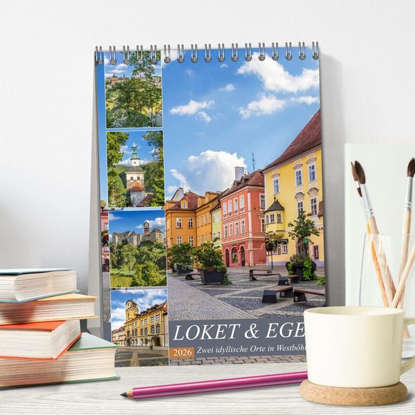 Produktbild: LOKET UND EGER Zwei idyllische Orte in Westb&ouml;hmen (Tischkalender 2026 DIN A5 hoch), CALVENDO Monatskalender
