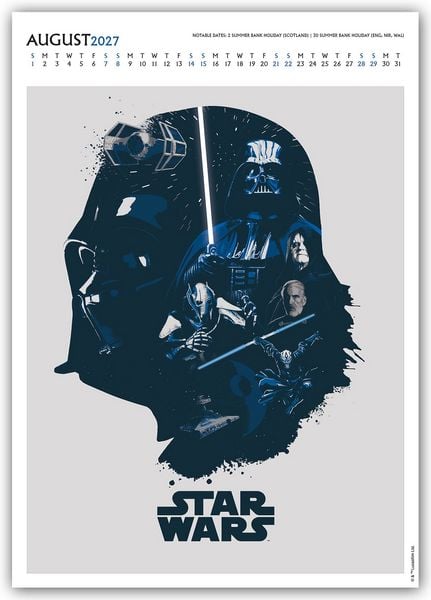 Produktbild: Star Wars A3-Deluxe Kalender 2027 &ndash; Collectors Edition Wandkalender