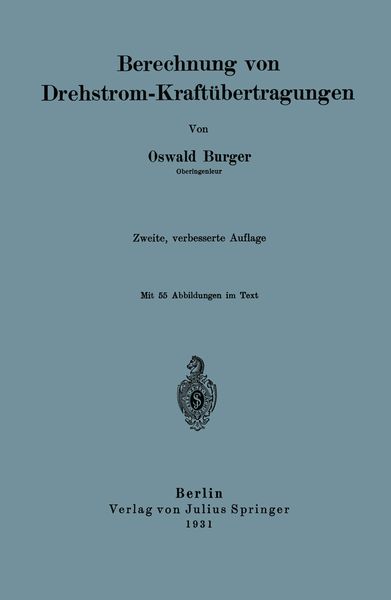 Produktbild: Berechnung von Drehstrom-Kraft&uuml;bertragungen