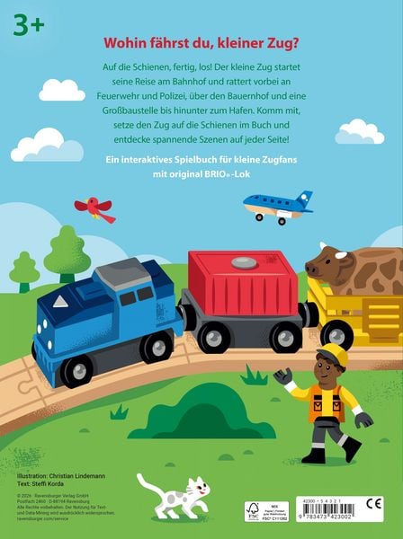 Produktbild: BRIO World: Mein Zug-Buch - Gro&szlig;es Vorlese-Spielbuch mit original BRIO-Zug und Gleisspuren auf jeder Seite