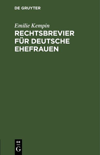 Produktbild: Rechtsbrevier f&uuml;r deutsche Ehefrauen