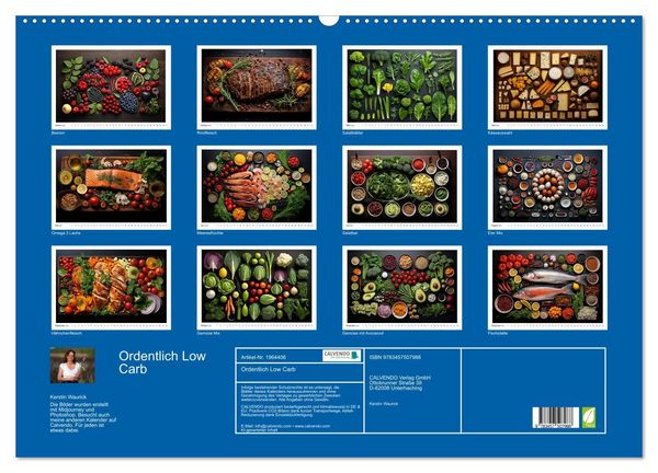 Produktbild: Ordentlich Low Carb (Wandkalender 2026 DIN A2 quer), CALVENDO Monatskalender