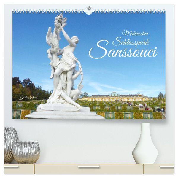 Malerischer Schlosspark Sanssouci (hochwertiger Premium Wandkalender 2025 DIN A2 quer), Kunstdruck in Hochglanz