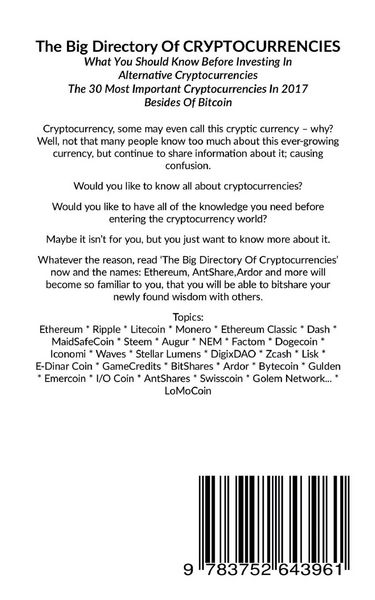 Produktbild: The Big Directory of Cryptocurrencies