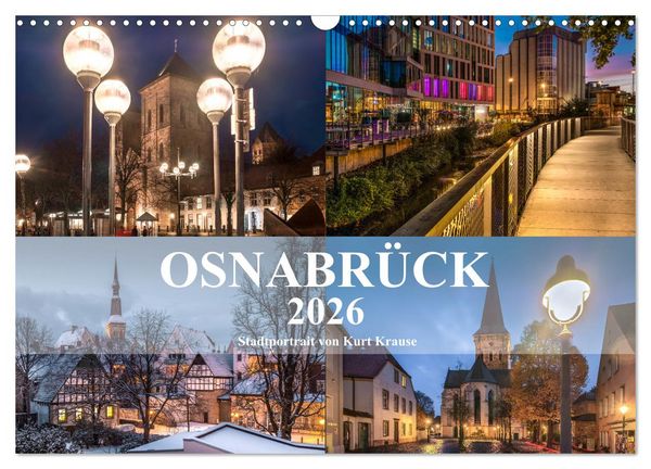 Stadtportrait Osnabrück (Wandkalender 2026 DIN A3 quer), CALVENDO Monatskalender