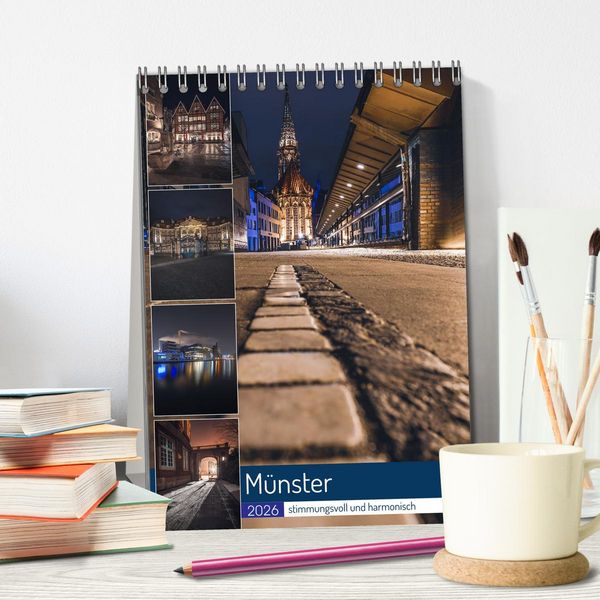 Produktbild: M&uuml;nster - stimmungsvoll und harmonisch (Tischkalender 2026 DIN A5 hoch), CALVENDO Monatskalender