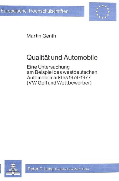 Produktbild: Qualit&auml;t und Automobile