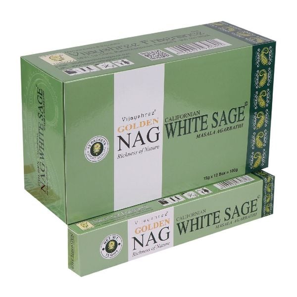 Produktbild: R&auml;ucherst&auml;bchen Vijayshree "Golden Nag Californian White Sage" 15gr.