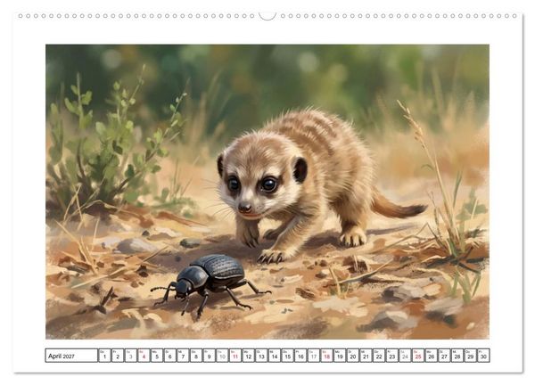 Produktbild: Erdm&auml;nnchen - Ein Tag vor dem Bau (Wandkalender 2027 DIN A2 quer), CALVENDO Monatskalender