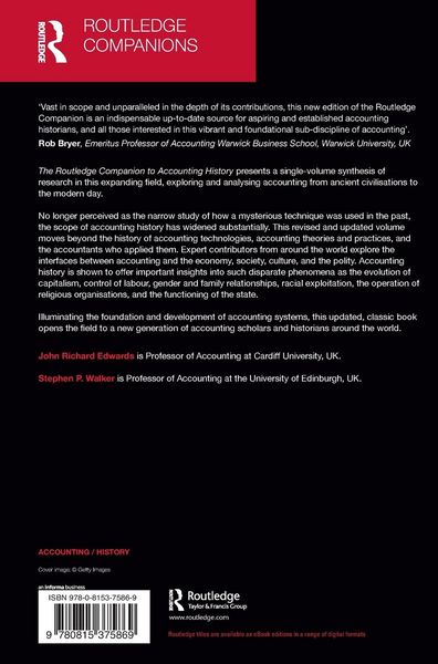 Produktbild: The Routledge Companion to Accounting History