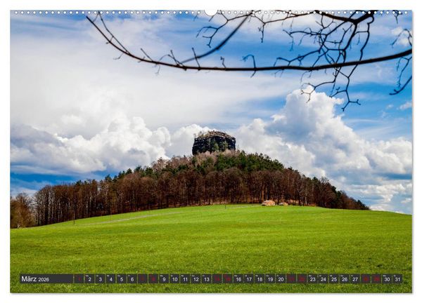 Produktbild: Die S&auml;chsische Schweiz / Faszination Sandsteingebirge (hochwertiger Premium Wandkalender 2026 DIN A2 quer), Kunstdruck in Hochglanz