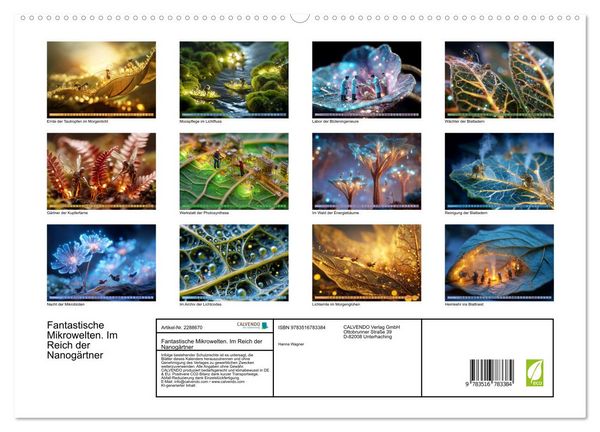 Produktbild: Fantastische Mikrowelten. Im Reich der Nanog&auml;rtner (hochwertiger Premium Wandkalender 2027 DIN A2 quer), Kunstdruck in Hochglanz