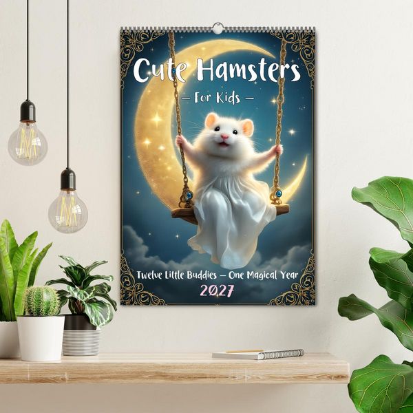 Produktbild: Cute Hamsters - For Kids - (Wall Calendar 2027 DIN A2 portrait), CALVENDO 12 Month Wall Calendar