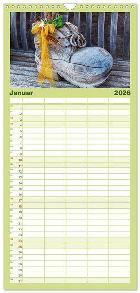 Produktbild: Familienplaner 2026 - Bedburg Alt-Kaster mit 5 Spalten (Wandkalender, 21 x 45 cm) CALVENDO