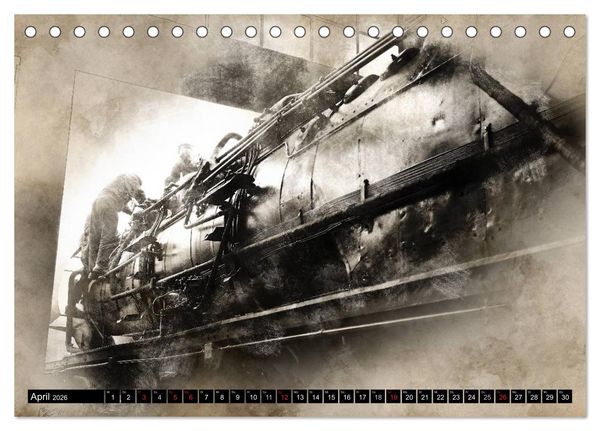 Produktbild: Dampflok Impressionen (Tischkalender 2026 DIN A5 quer), CALVENDO Monatskalender