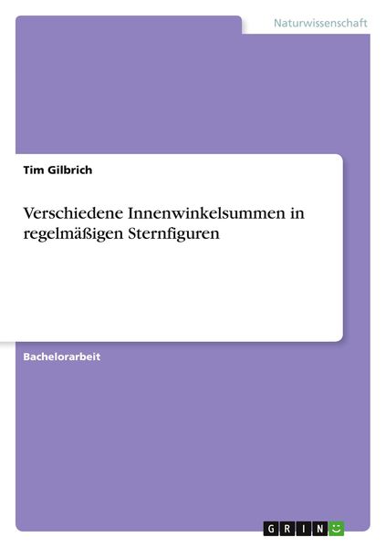 Produktbild: Verschiedene Innenwinkelsummen in regelm&auml;&szlig;igen Sternfiguren