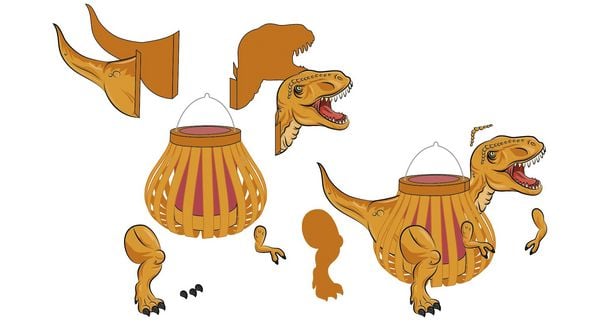 Produktbild: URSUS Laternen-Bastelset "T-Rex"