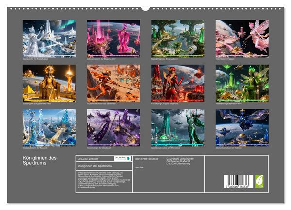 Produktbild: K&ouml;niginnen des Spektrums (hochwertiger Premium Wandkalender 2027 DIN A2 quer), Kunstdruck in Hochglanz