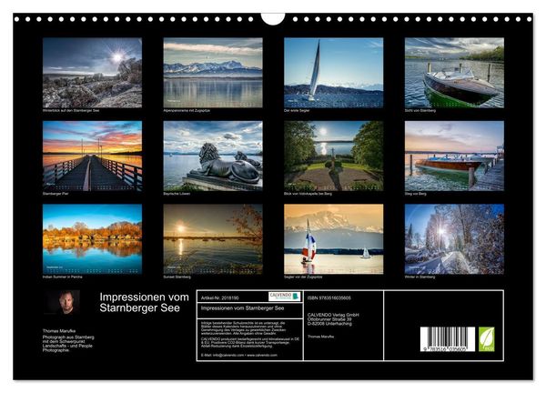 Produktbild: Impressionen vom Starnberger See (Wandkalender 2026 DIN A3 quer), CALVENDO Monatskalender