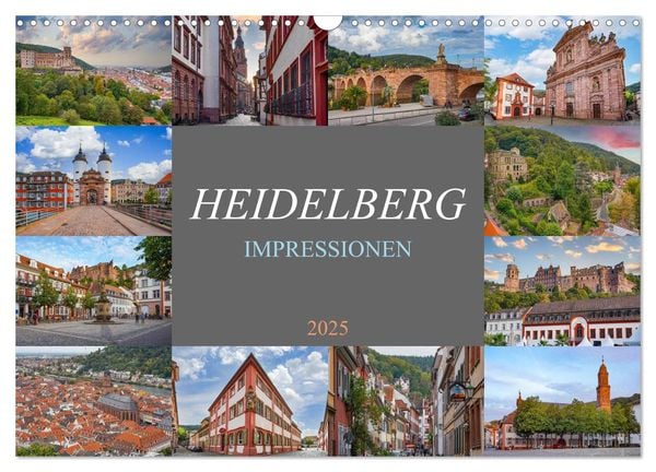 Heidelberg Impressionen (Wandkalender 2025 DIN A3 quer), CALVENDO Monatskalender