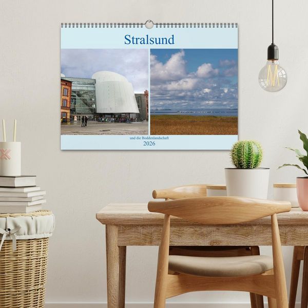 Produktbild: Stralsund und die Boddenlandschaft (Wandkalender 2026 DIN A3 quer), CALVENDO Monatskalender