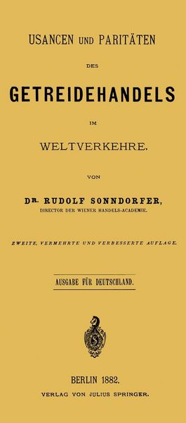Produktbild: Usancen und Parit&auml;ten des Getreidehandels im Weltverkehre