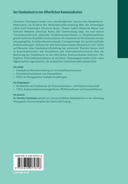 Produktbild: Der S&uuml;ndenbock in der &ouml;ffentlichen Kommunikation