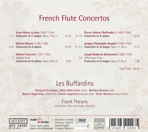 Produktbild: French Flute Concertos Works by Leclair,Blavet,B