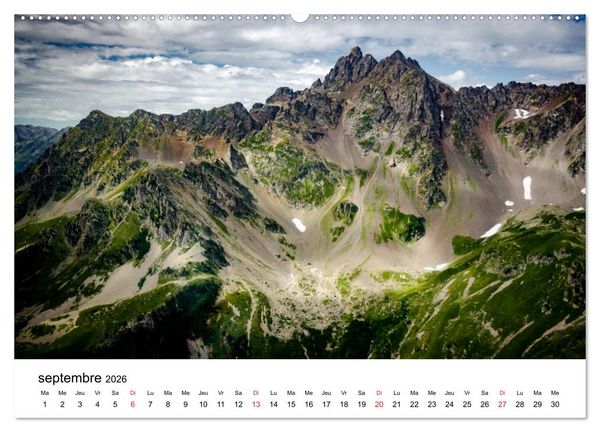 Produktbild: Le massif de Belledonne, vues sur les Alpes (Calendrier mural 2026 DIN A2 vertical) calendrier de bureau